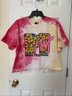 MTV Tie Dye crop t-shirt